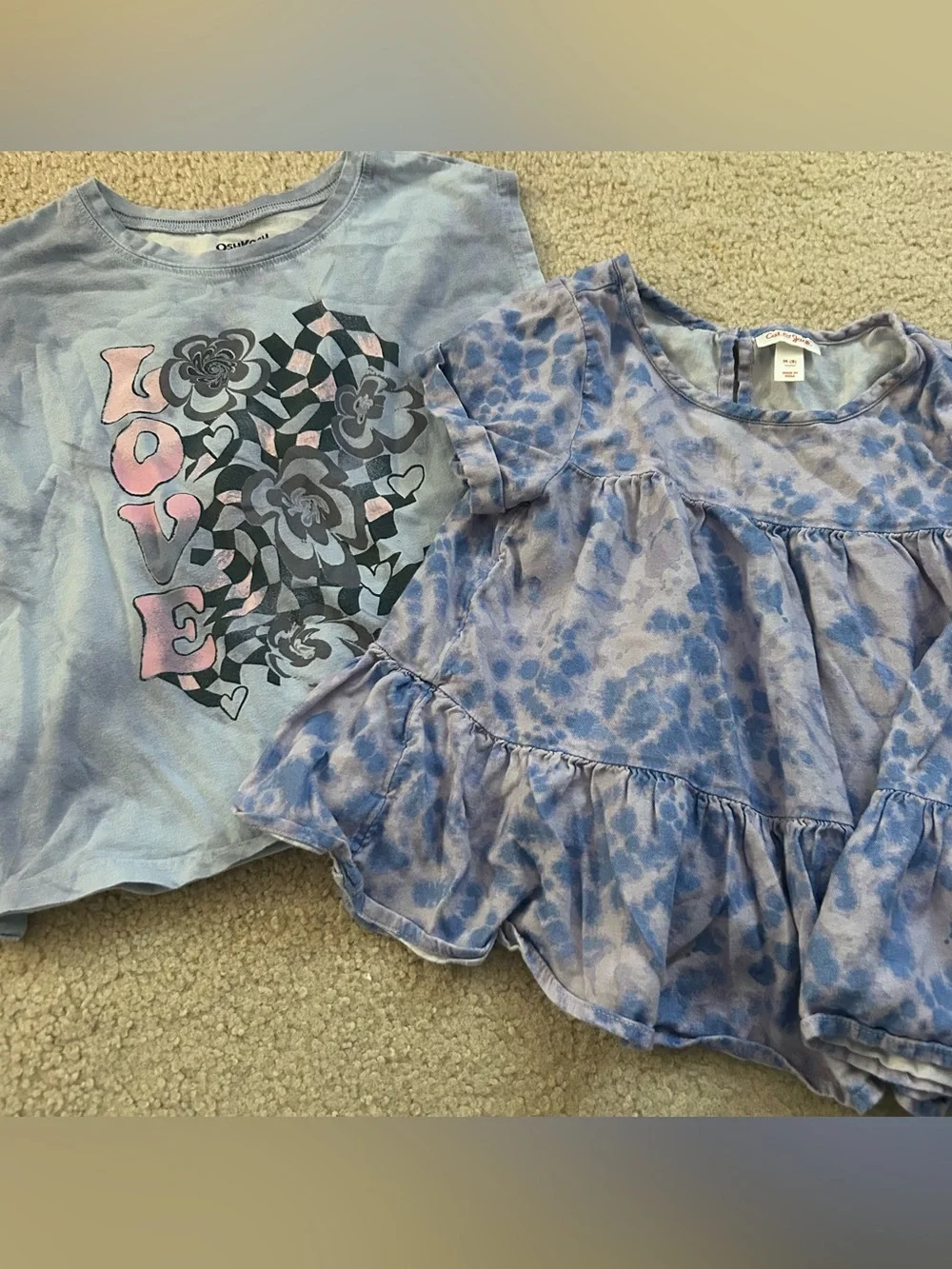 lot of 2 girl’s purple summer tops size 8